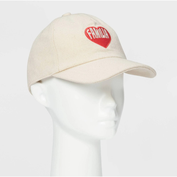 Latino Heritage Month Familia Baseball Cap Adjustable Embroidered Cream OS NEW - Picture 1 of 10